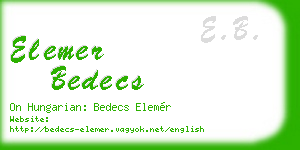 elemer bedecs business card